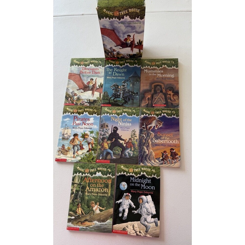 Magic Tree House Complete Books #1-#8 Collection Lot with Box - Scholastic.